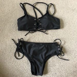 Zaful Black tie bikini size M